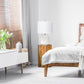 All The Rages Lalia Home 19" Off White Ceramic Eyelet Pattern Floral Textured Table Lamp With White Fabric Shade