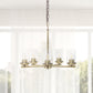 All The Rages Lalia Home 21" Antique Brass 5-Light Classic Contemporary Clear Glass & Metal Pendant Light