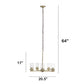All The Rages Lalia Home 21" Antique Brass 5-Light Classic Contemporary Clear Glass & Metal Pendant Light