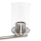 All The Rages Lalia Home 21" Brushed Nickel 5-Light Classic Contemporary Clear Glass & Metal Pendant Light