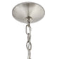 All The Rages Lalia Home 21" Brushed Nickel 5-Light Classic Contemporary Clear Glass & Metal Pendant Light