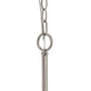 All The Rages Lalia Home 21" Brushed Nickel 5-Light Classic Contemporary Clear Glass & Metal Pendant Light