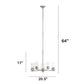 All The Rages Lalia Home 21" Brushed Nickel 5-Light Classic Contemporary Clear Glass & Metal Pendant Light