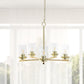 All The Rages Lalia Home 21" Gold 5-Light Classic Contemporary Clear Glass & Metal Pendant Light