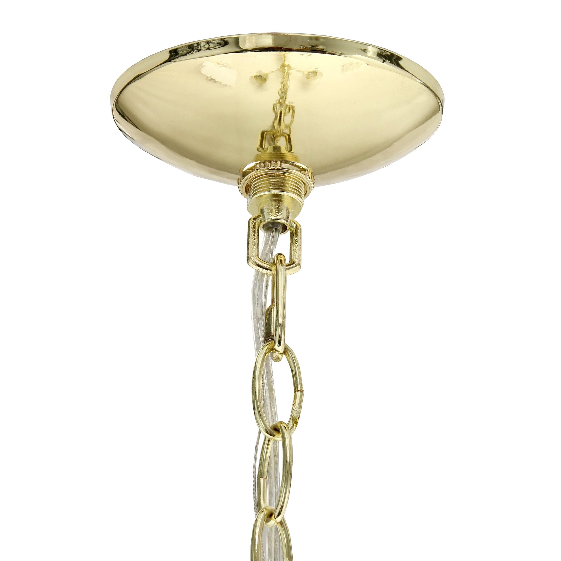 All The Rages Lalia Home 21" Gold 5-Light Classic Contemporary Clear Glass & Metal Pendant Light