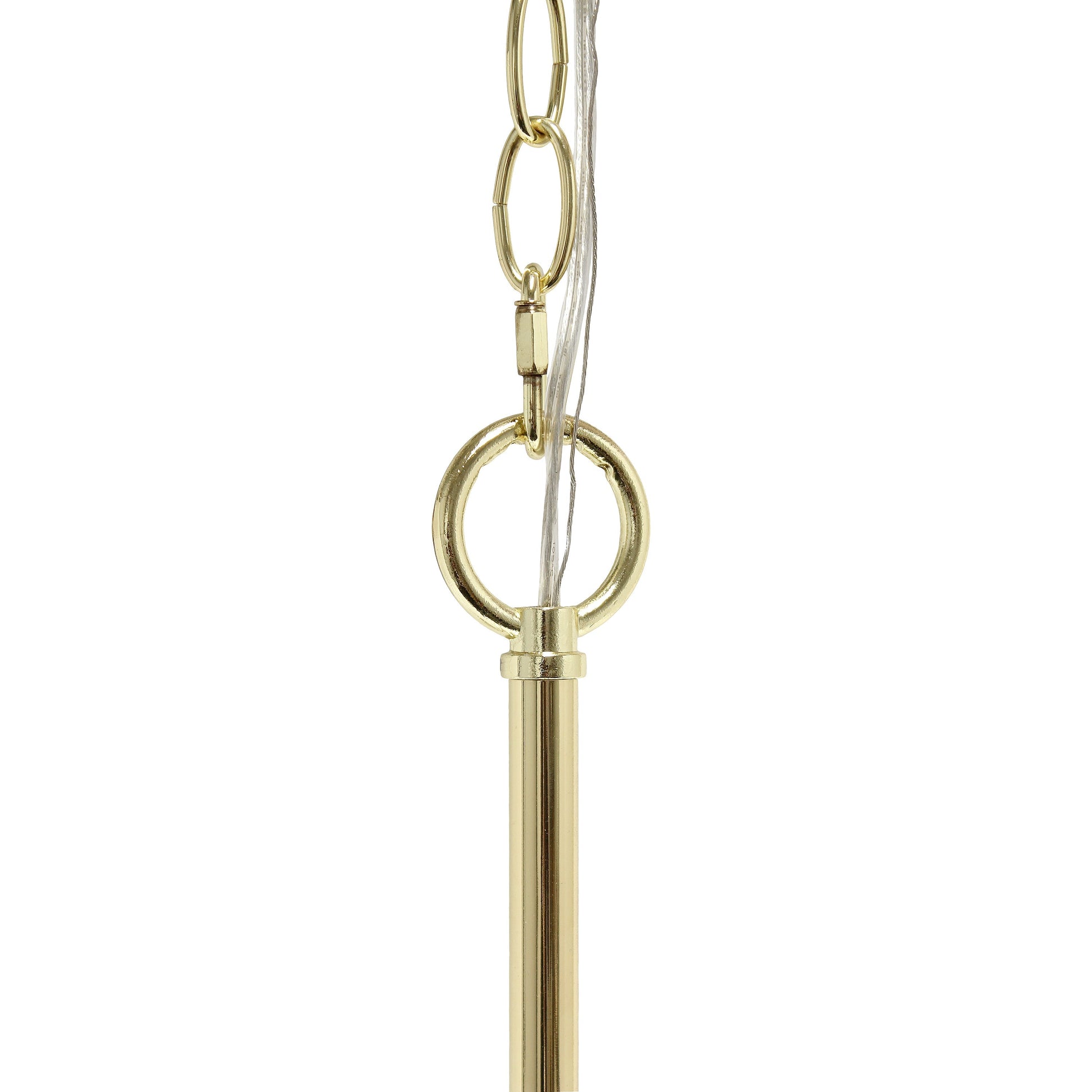 All The Rages Lalia Home 21" Gold 5-Light Classic Contemporary Clear Glass & Metal Pendant Light