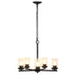 All The Rages Lalia Home 21" Restoration Bronze 5-Light Classic Contemporary Clear Glass & Metal Pendant Light