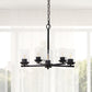 All The Rages Lalia Home 21" Restoration Bronze 5-Light Classic Contemporary Clear Glass & Metal Pendant Light