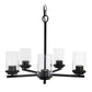 All The Rages Lalia Home 21" Restoration Bronze 5-Light Classic Contemporary Clear Glass & Metal Pendant Light