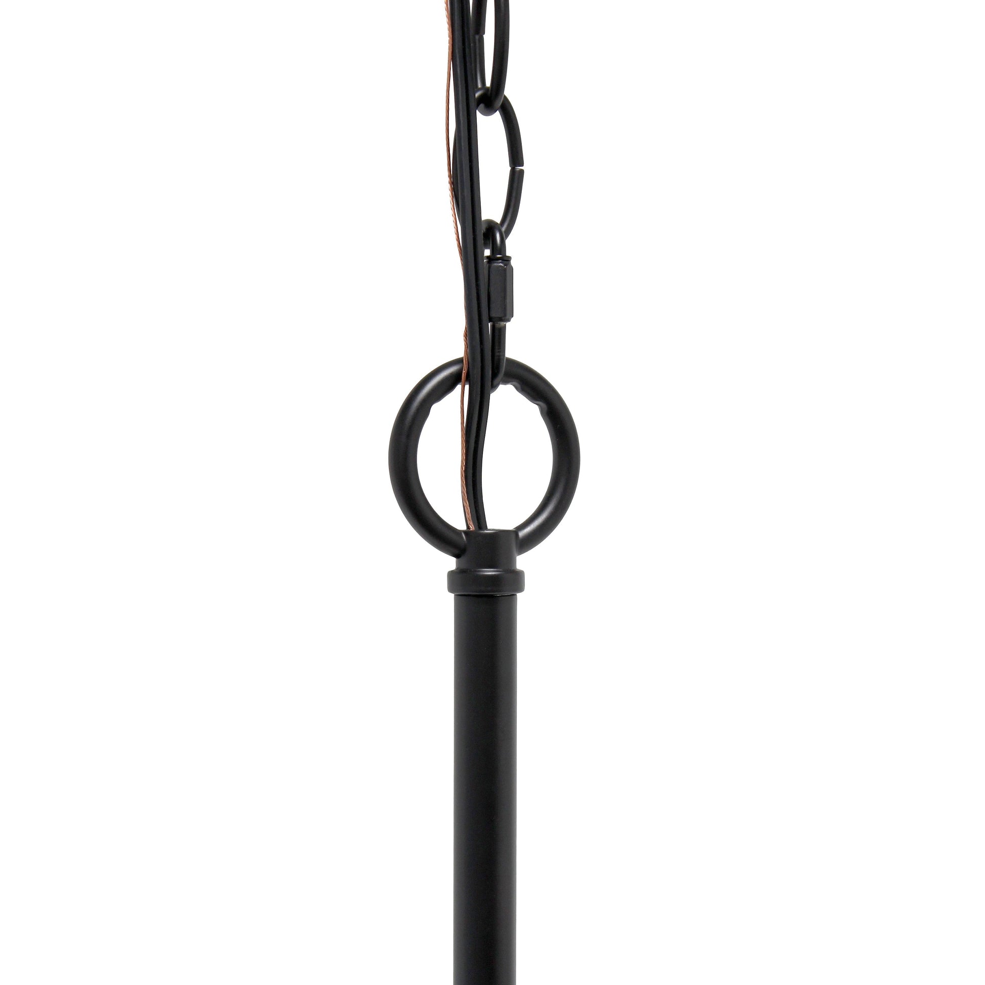 All The Rages Lalia Home 21" Restoration Bronze 5-Light Classic Contemporary Clear Glass & Metal Pendant Light