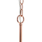 All The Rages Lalia Home 21" Rose Gold 5-Light Classic Contemporary Clear Glass & Metal Pendant Light