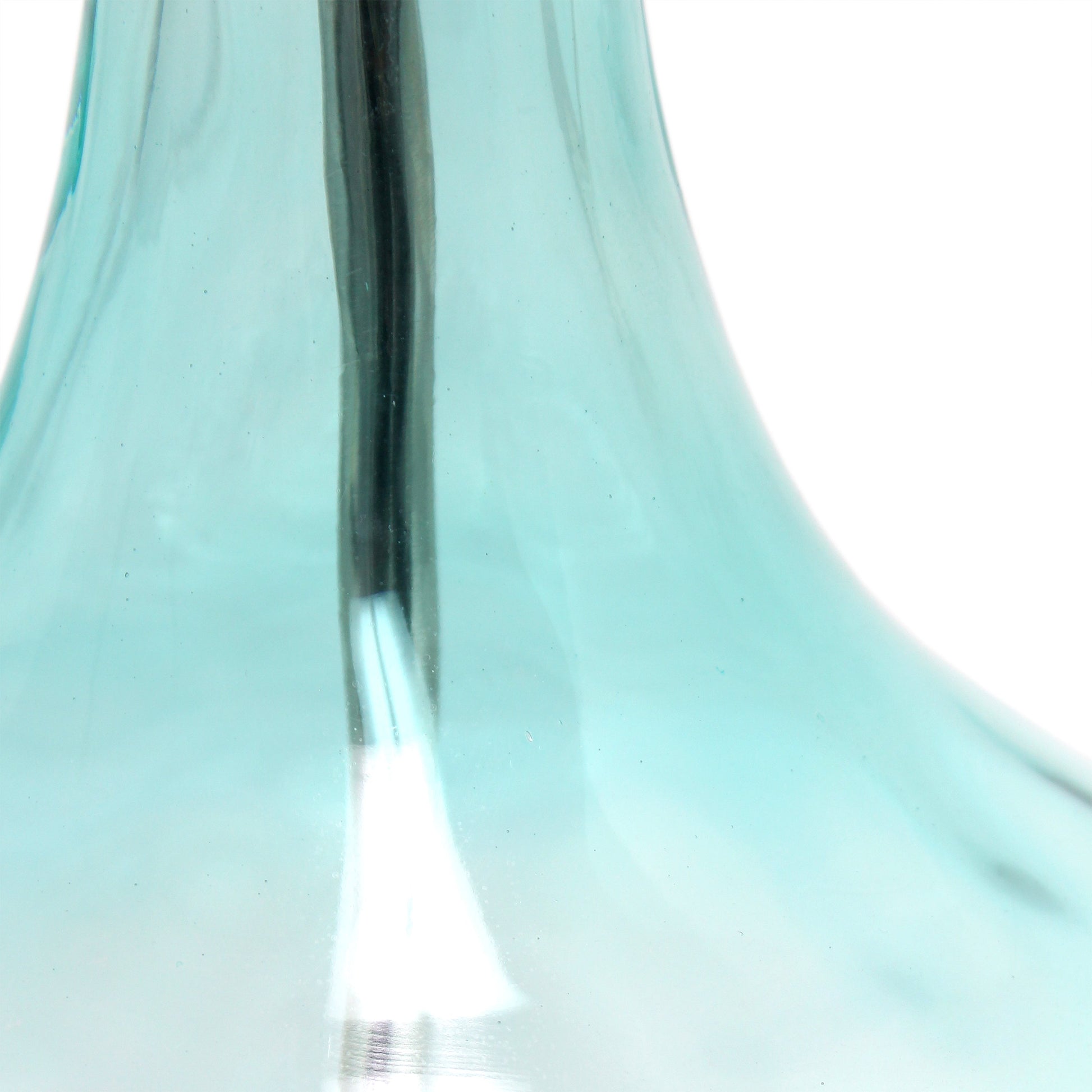 All The Rages Lalia Home 23" Clear Blue Rippled Colored Glass Table Lamp With White Fabric Shade