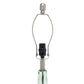All The Rages Lalia Home 23" Green & Gray Sage Rippled Colored Glass Table Lamp With White Fabric Shade