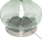 All The Rages Lalia Home 23" Green & Gray Sage Rippled Colored Glass Table Lamp With White Fabric Shade