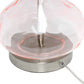 All The Rages Lalia Home 23" Pink Rose Quartz Rippled Colored Glass Table Lamp With White Fabric Shade