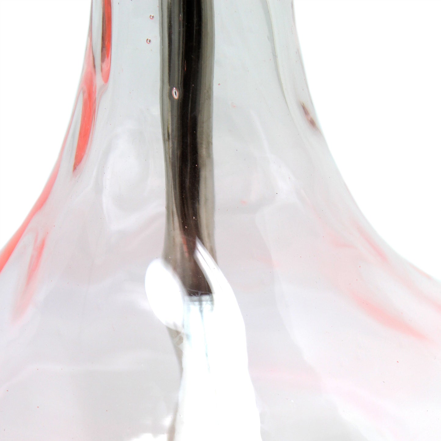 All The Rages Lalia Home 23" Pink Rose Quartz Rippled Colored Glass Table Lamp With White Fabric Shade