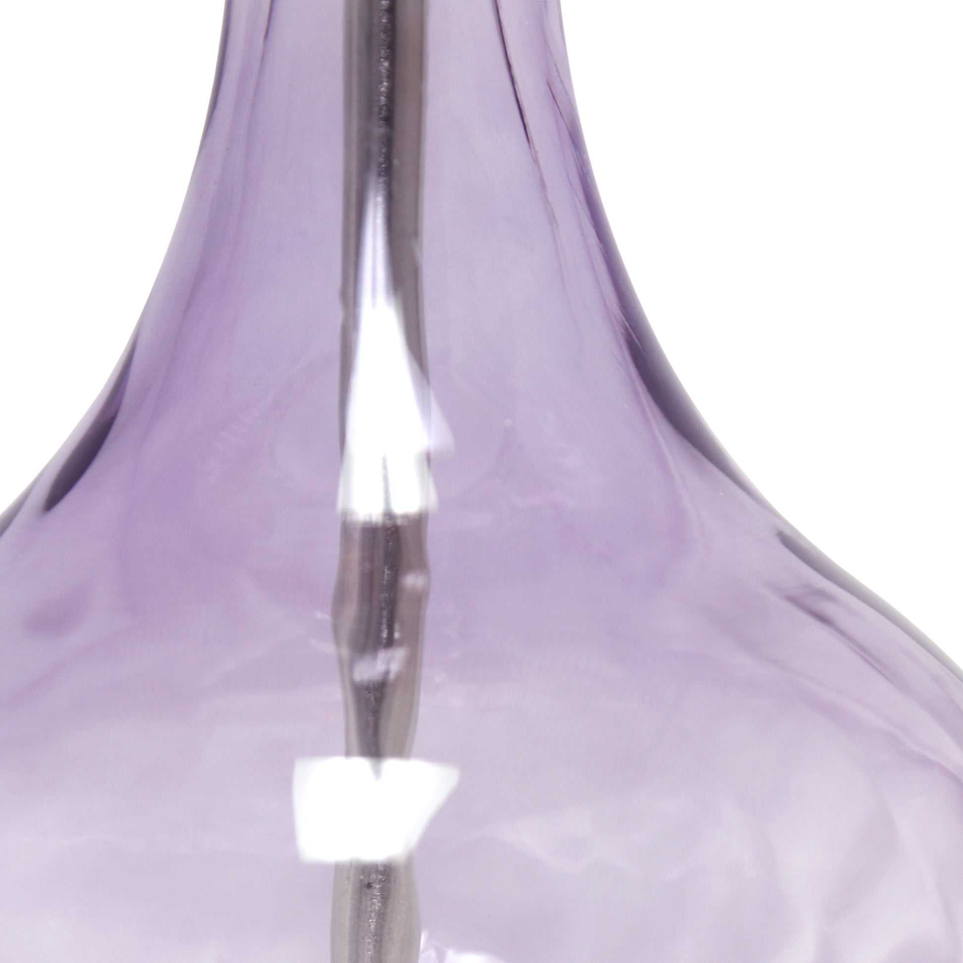 All The Rages Lalia Home 23" Purple Rippled Colored Glass Table Lamp With White Fabric Shade