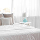 All The Rages Lalia Home 24" Blue Classix Contemporary Wavy Colored Glass Table Lamp With White Linen Shade