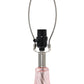 All The Rages Lalia Home 24" Pink Classix Contemporary Wavy Colored Glass Table Lamp With White Linen Shade