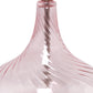 All The Rages Lalia Home 24" Pink Classix Contemporary Wavy Colored Glass Table Lamp With White Linen Shade