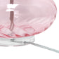 All The Rages Lalia Home 24" Pink Classix Contemporary Wavy Colored Glass Table Lamp With White Linen Shade