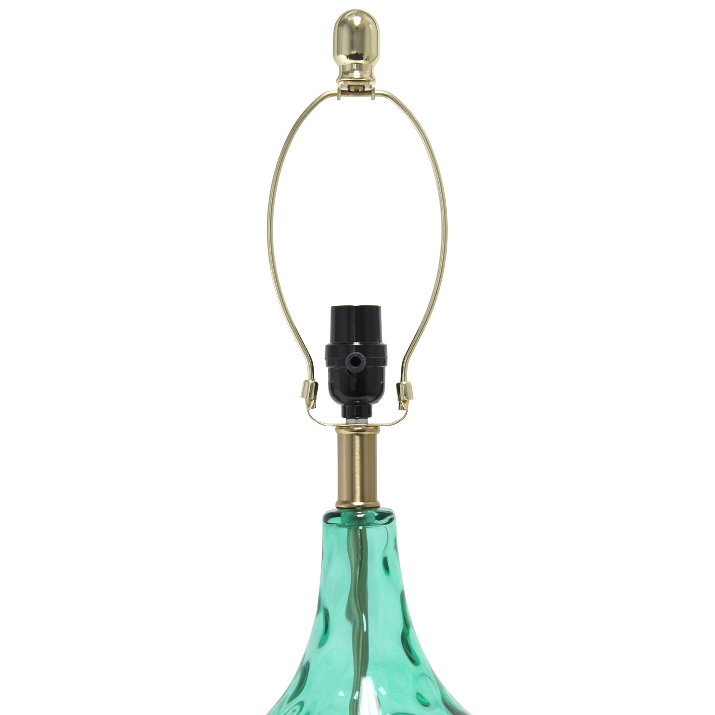 All The Rages Lalia Home 24" Seafoam Green Classix Contemporary Dimpled Colored Glass Table Lamp With White Linen Shade