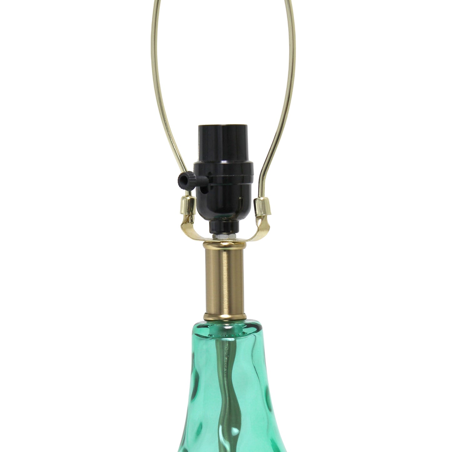 All The Rages Lalia Home 24" Seafoam Green Classix Contemporary Dimpled Colored Glass Table Lamp With White Linen Shade
