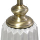 All The Rages Lalia Home 25" Gray Classic Fluted Ceramic & Metal Table Lamp With White Fabric Shade