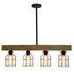 All The Rages Lalia Home 32" Light Wood 4-Light Farmhouse Beam Pendant Light