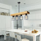 All The Rages Lalia Home 32" Light Wood 4-Light Farmhouse Beam Pendant Light