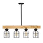 All The Rages Lalia Home 32" Light Wood 4-Light Farmhouse Beam Pendant Light