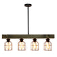 All The Rages Lalia Home 32" Restored Wood 4-Light Farmhouse Beam Pendant Light