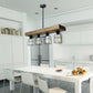 All The Rages Lalia Home 32" Restored Wood 4-Light Farmhouse Beam Pendant Light