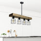 All The Rages Lalia Home 32" Restored Wood 4-Light Farmhouse Beam Pendant Light