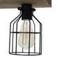 All The Rages Lalia Home 32" Restored Wood 4-Light Farmhouse Beam Pendant Light