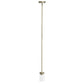All The Rages Lalia Home 6" Antique Brass Minimal Industrial Farmhouse Adjustable Pendant Light With Clear Cylinder Glass Shade