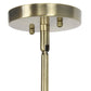 All The Rages Lalia Home 6" Antique Brass Minimal Industrial Farmhouse Adjustable Pendant Light With Clear Cylinder Glass Shade