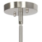 All The Rages Lalia Home 6" Brushed Nickel Minimal Industrial Farmhouse Adjustable Pendant Light With Clear Cylinder Glass Shade