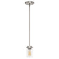 All The Rages Lalia Home 6" Brushed Nickel Minimal Industrial Farmhouse Adjustable Pendant Light With Clear Cylinder Glass Shade