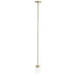 All The Rages Lalia Home 6" Gold Minimal Industrial Farmhouse Adjustable Pendant Light With Clear Cylinder Glass Shade