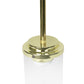 All The Rages Lalia Home 6" Gold Minimal Industrial Farmhouse Adjustable Pendant Light With Clear Cylinder Glass Shade