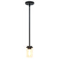 All The Rages Lalia Home 6" Restoration Bronze Minimal Industrial Farmhouse Adjustable Pendant Light With Clear Cylinder Glass Shade