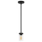All The Rages Lalia Home 6" Restoration Bronze Minimal Industrial Farmhouse Adjustable Pendant Light With Clear Cylinder Glass Shade