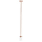 All The Rages Lalia Home 6" Rose Gold Minimal Industrial Farmhouse Adjustable Pendant Light With Clear Cylinder Glass Shade