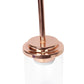 All The Rages Lalia Home 6" Rose Gold Minimal Industrial Farmhouse Adjustable Pendant Light With Clear Cylinder Glass Shade