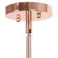 All The Rages Lalia Home 6" Rose Gold Minimal Industrial Farmhouse Adjustable Pendant Light With Clear Cylinder Glass Shade