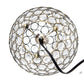 All The Rages Lalia Home 8" Antique Brass Elipse Contemporary Metal Crystal Round Sphere Glamorous Orb Table Lamp