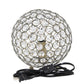 All The Rages Lalia Home 8" Antique Brass Elipse Contemporary Metal Crystal Round Sphere Glamorous Orb Table Lamp