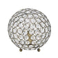 All The Rages Lalia Home 8" Antique Brass Elipse Contemporary Metal Crystal Round Sphere Glamorous Orb Table Lamp
