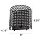All The Rages Lalia Home 8" Black Modern Crystal & Metal Wall Sconce